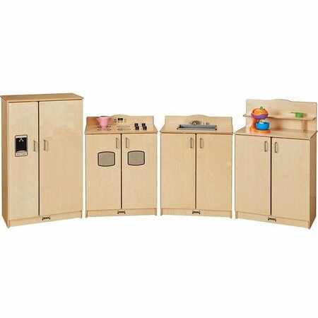 JONTI-CRAFT BB 2411SA Culinary 96'' x 15'' x 40'' 4-Piece School Age Kitchen Set. 5312411SA